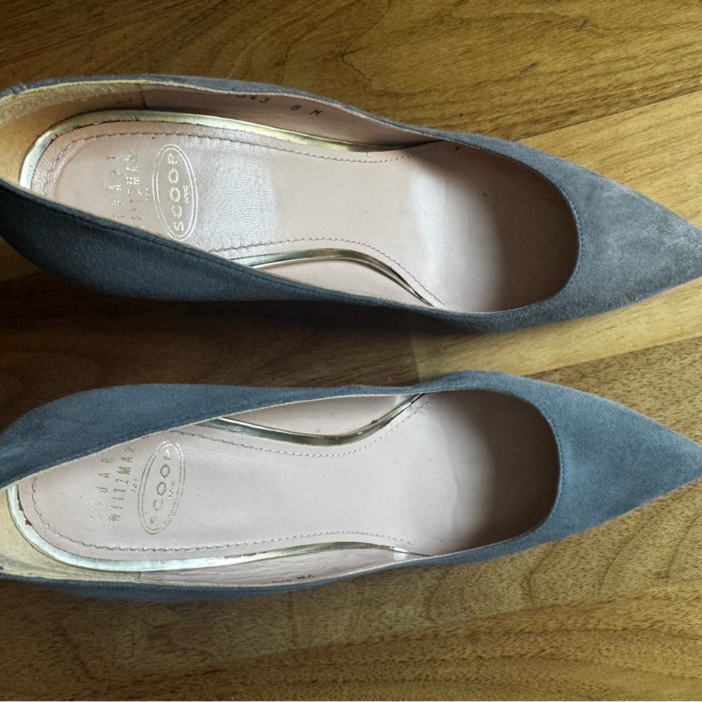 Stuart Weitzman Gray Suede Flats